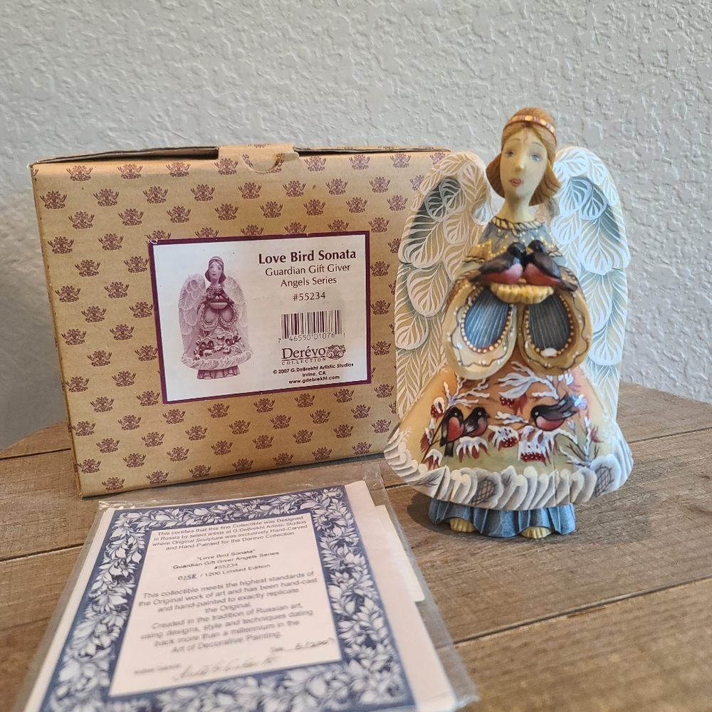 G. DeBrekht "Love Bird Sonata" Guardian Gift Giver Angel Figurine #55234 2007